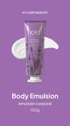 Kit Emulsion Corporal Lavanda + Body Splash Kiki Idraet