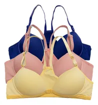 Comprar Kit 3 Sutiã Infantil Nadador Menina Moça De Bojo Juvenil