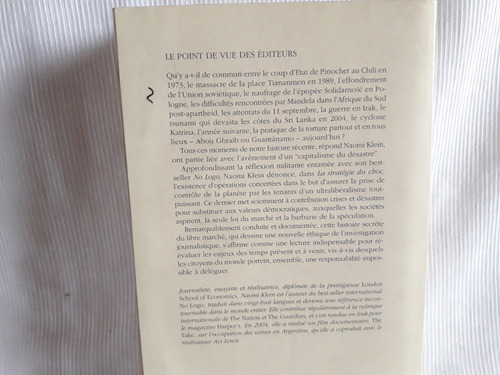 La Strategie Du Choc Naomi Klein Lemeac En Frances