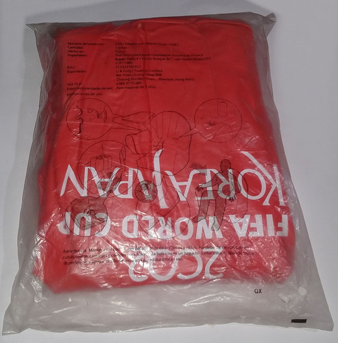 Sillon Inflable Coca Cola Mundial Corea Japon 2002 (Usado)