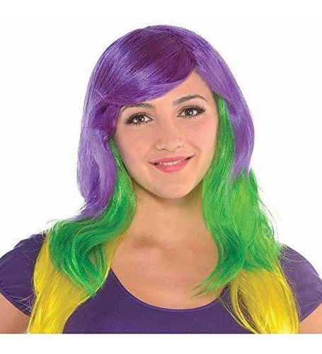 Disfraz Mujer - Amscan (1 Ct) Mardi Gras Glamorous Wig-party