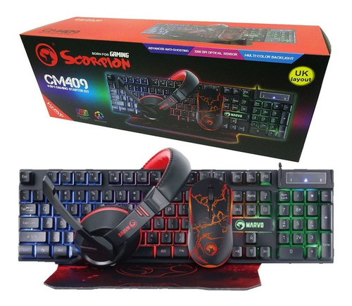 Marvo Scorpion Cm409 Kit 4 En 1 Gaming 