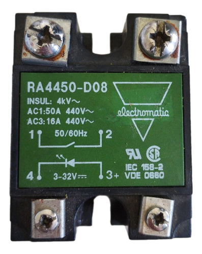 Relé De Estado Sólido Ra4450-d08 440v 50a Electromatic