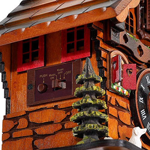 Reloj De Pared De Cuco Tradicional Con Péndulo De Madera
