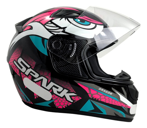 Capacete Moto Feminino Ebf New Spark Esportivo C/ Narigueira