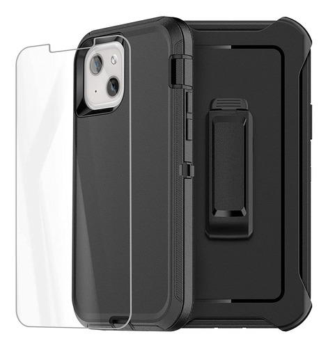 Funda iPhone 13 Con Clip Para Cinturon Color Negro