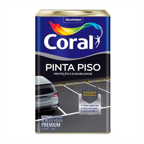 Tinta Pinta Piso 18 Lts Acrílico Premium Coral Escolha Cor Cor Verde Quadra