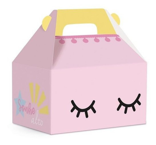 Caixa Maleta Kids Festa Pedacinho Do Céu Rosa 12x8x12cm - 10