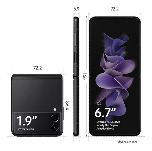 Imagen 7 de 10 de Samsung Galaxy Z Flip3 5g Negro 128gb + 8gb Negro Cuotas