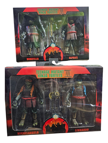 Tortugas Ninja Turtles In Time Serie 1 De 4 Figuras Neca
