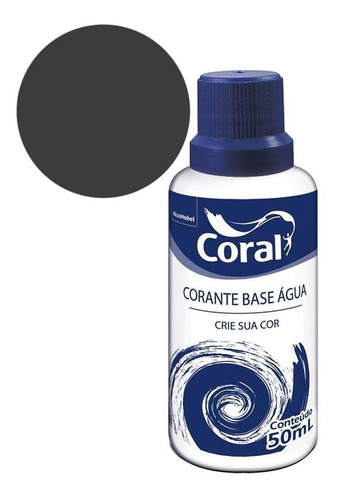 Complemento Parede Corante Preto 50ml Coral