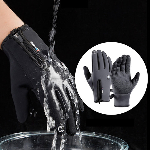 Imagen 3 de 8 de Guantes De Snowboard Guantes De Nieve A Prueba De Gris Xl