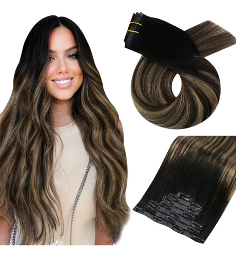 Moresoo Extensiones De Cabello Humano Con Clip, Sin Costuras