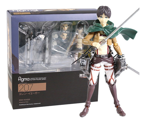 Figma 207 Eren Jaeger Ackerman Figura De Ação, Modelo J