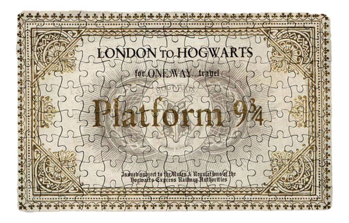 Mini Rompecabezas De Harry Potter Boleto Plataforma 9 3/4