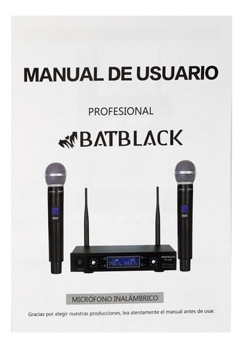 Micrófono Inalámbrico Doble Manual Uhf Bt-u168 Batblack