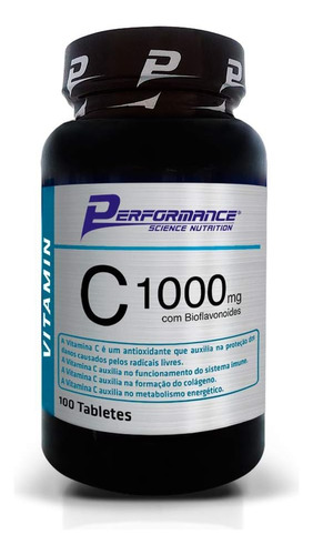 Vitamina C Performance Nutrition 1000mg 100 Tabletes
