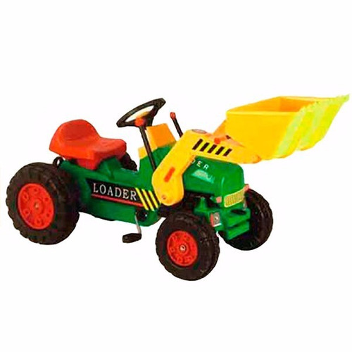 Tractor A Pedal Con Pala - Vehículos Niños Remolque