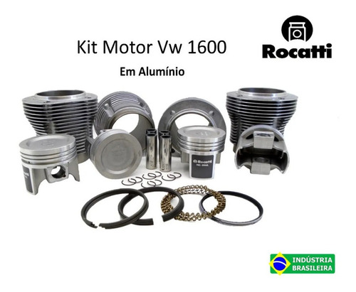 Kit Motor Fusca 1600 1.6ar Após 84 Gasolina Moderno
