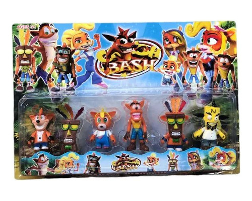 Blíster Muñecos Crash Bash X6