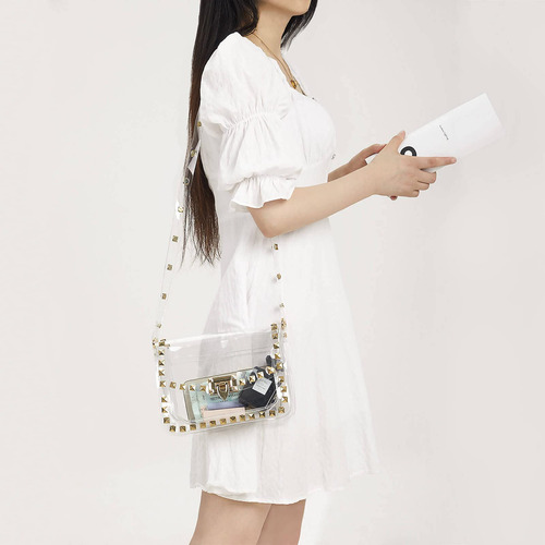 Coromay Bolso Transparente Para Mujer, Bolso Cruzado Transpa