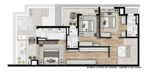Imagem 13 de 20 de Cobertura Com 3 Dormitórios À Venda Com 368.36m² Por R$ 3.485.000,00 No Bairro Bigorrilho - Curitiba / Pr - M2sw-ecmc6