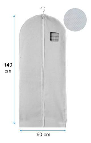 Pack X6 Cubre Traje Terno Gris 60x140cm Funda Ropa Tnt