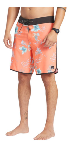 Short Quiksilver Hombre Caballero Playa Surfsilk Naranja