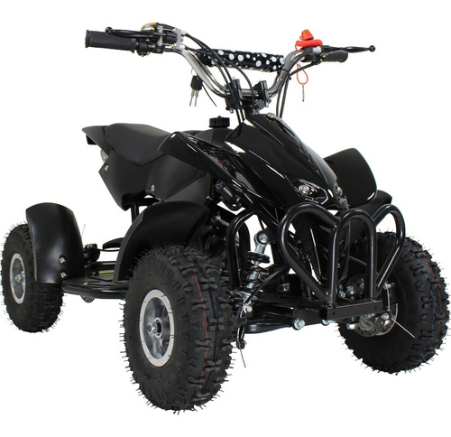 Mini Cuatrimoto Niños Montable 49cc Motor A Gasolina Atv Color Negro