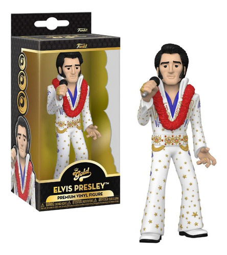 Funko Gold Elvis Presley Premium Vinyl Figure 13 Cm Replay