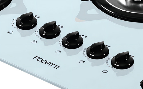 Fogão cooktop com alimentação gás - Fogatti V500X cor branco - 5 queimadores