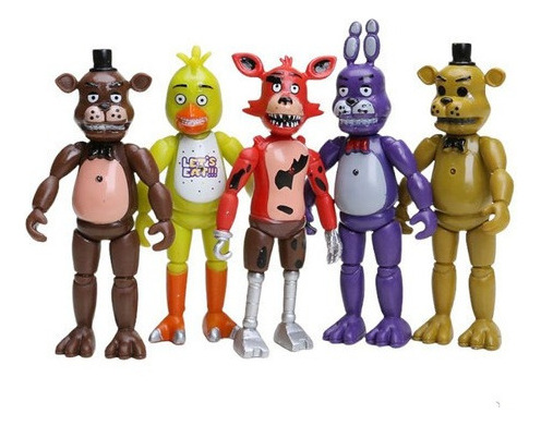 Kit 5 Bonecos Animatronics Cinco Noches En Freddy's Oferta