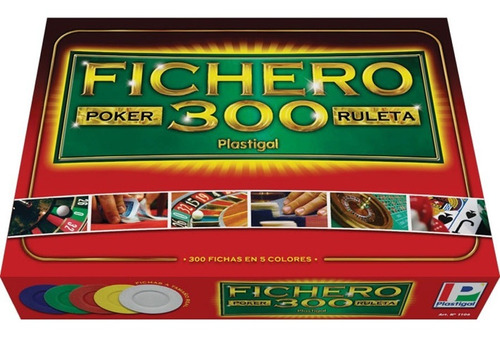 Juego De Mesa Fichero De Poker 300 Fichas Plastigal