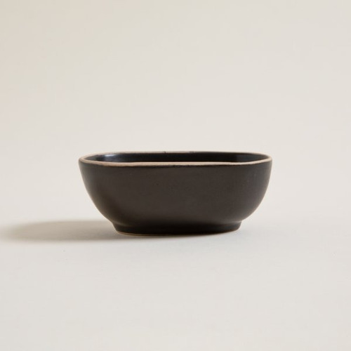 Bowl Chico Compotera Zarzis Negro Borde Natural 12.5x9cm