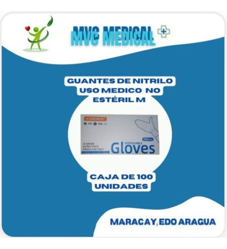 Guantes De Nitrilo Uso Medico No Esteril M