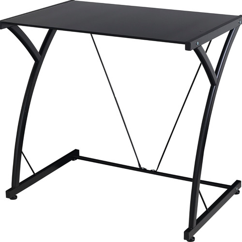 Escritorio Akivoy Metalico Color Negro Home Office De Vidrio