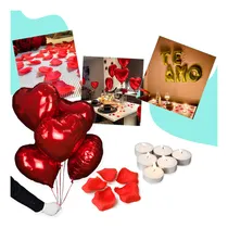 Comprar Kit Romântico 100 Pétalas 10 Velas 2 Balão Coração Te Amo