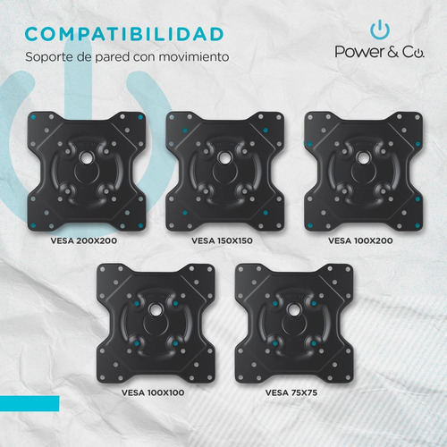 Imagen 5 de 7 de Soporte De Tv Con Movilidad P/pantallas De 19 A 43 Pulgadas
