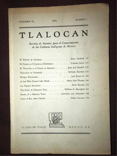 Tlalocan- Revista De Fuentes Conocimiento Culturas Indígenas