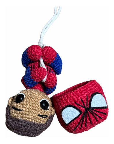 Spiderman Crochet Colgante