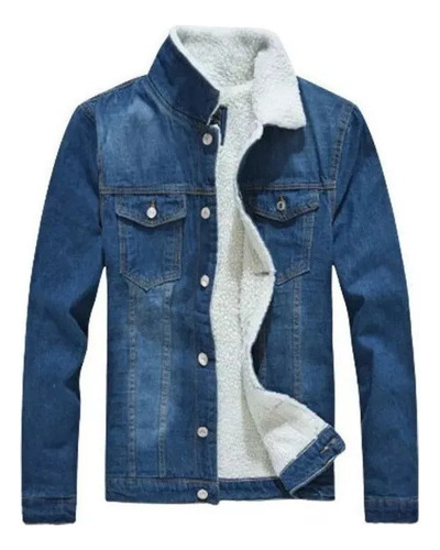 Chaqueta Jeans Leve De Lã De Cordeiro Talla Grande