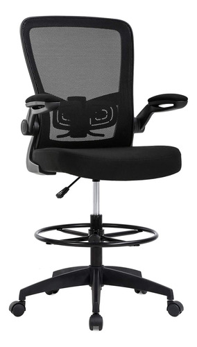 Silla De Oficina Alta De Altura Ajustable Con Soporte Lumbar