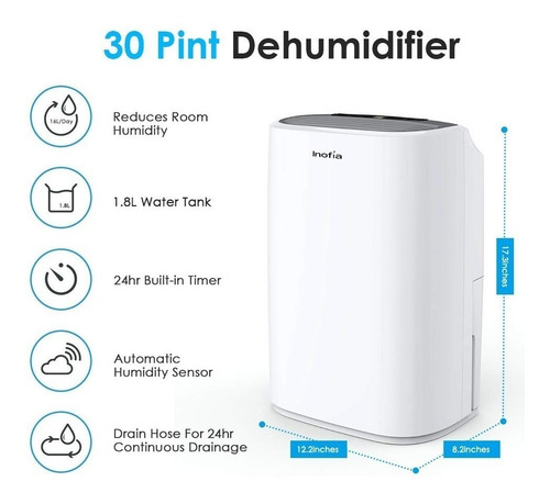 Deshumidificador De 15 Litros, Extractor De Humedad Portátil