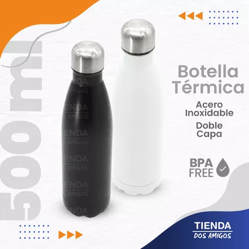 Botella Isotérmica 500 ml Negro Mate Qwetch | Comprar Online