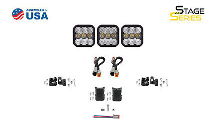 Ss5 Sport Universal Crosslink 3-pod Lightbar Yellow Comb Eei