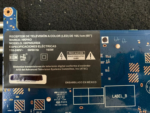 Tarjeta Main Hkpro Hkp65uhd4 / Hls90d-iu 2019-8-28