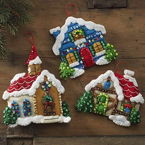 Set De Fieltro Pueblo Navideño Bucilla
