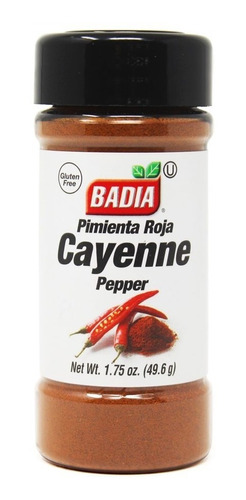 Badia Condimento Pimienta Cayena Roja 49.6g Usa Sin Tacc
