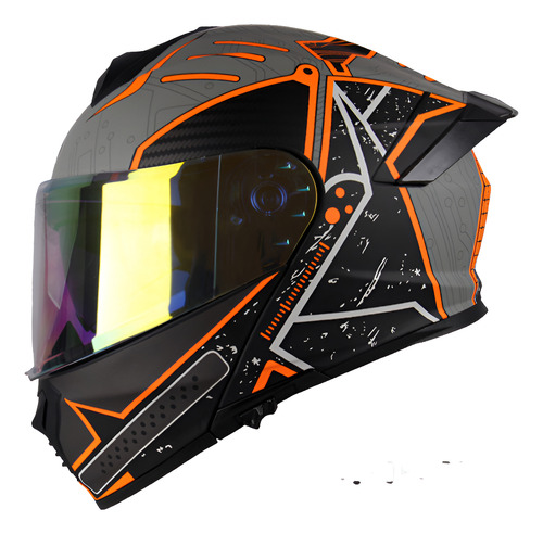 Casco De Motocicleta De Doble Lente Con Certificación 3c, Se