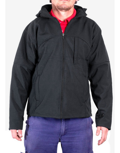 Campera Soft-shell Neopren Hombre Negro Cla600ne